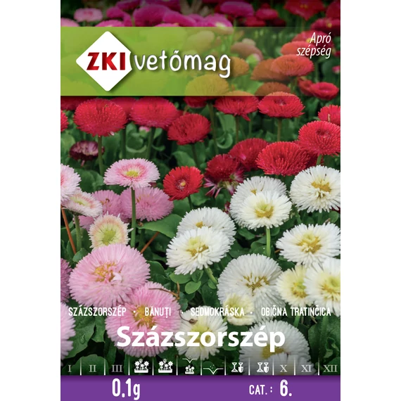 ZKI Virág Százszorszép Teltvirágú színkeverék  0,1 g