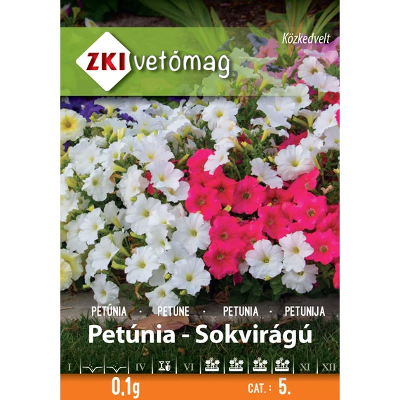 ZKI Virág Petúnia Alacsony sokvirágú színkeverék 0,1 g