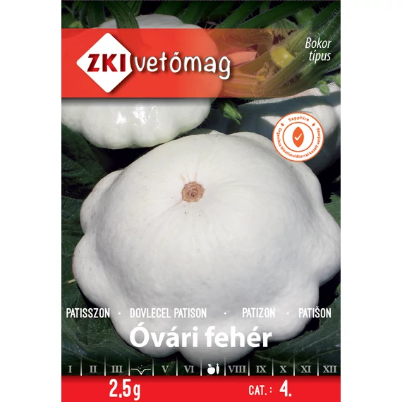 ZKI Patisszon Óvári fehér 2,5 g